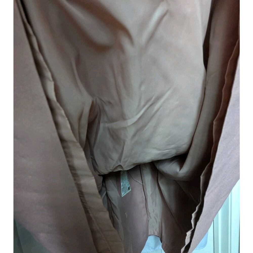 Vintage Bonders 1960s Pale Lilac Mauve Trench Coat Jacket Ruffle Military M - Picture 8 of 11